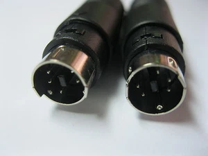 4 piezas conector macho enchufe DIN 5 pines mini con mango de plástico nuevo - Imagen 1 de 4
