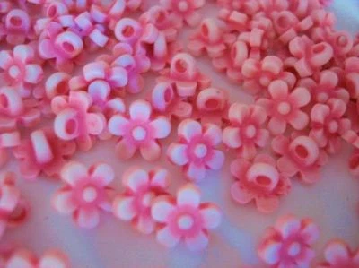 30 Pink Daisy Flower 12mm Sewing Shank Button/Resin/Cute/Girl/notion/trim B94 - Image 1 of 2