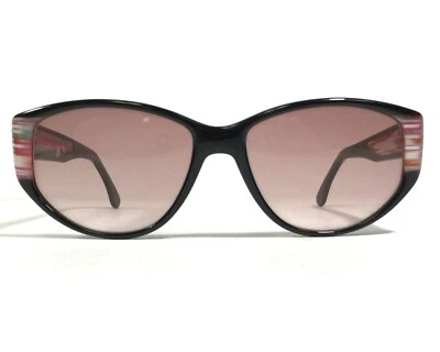 Vintage Vogue Sunglasses KEYKO W 156 Black Pink Geometric Frames w Pink Lenses - Image 1 of 4