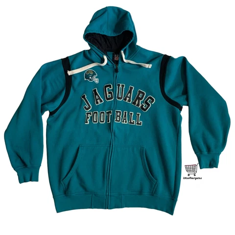 NFL Team Apparel Jacksonville Jaguars Full Zip Hooded Sweatshirt Men's Size 2XL Cover