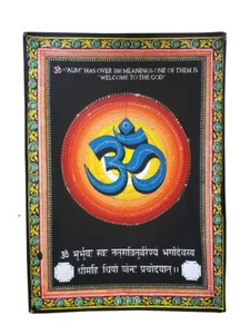 Om Poster Mandala da Appendere a Parete Arazzo Meditazione Indiana Hippie Cotone Tappetino Yoga - Foto 1 di 2