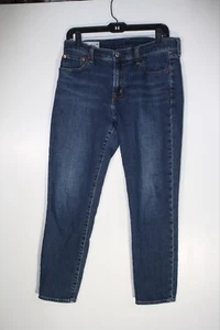 GAP Girlfriend Mid Rise Dark Wash Womens Jeans size 28/6L - Picture 1 of 8