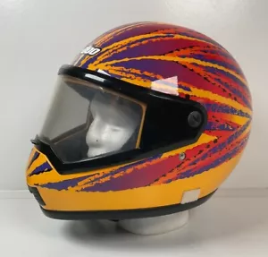 Vintage Ski-Doo Yellow Graphic Snowmobile Helmet XL Full Face - Bild 1 von 16