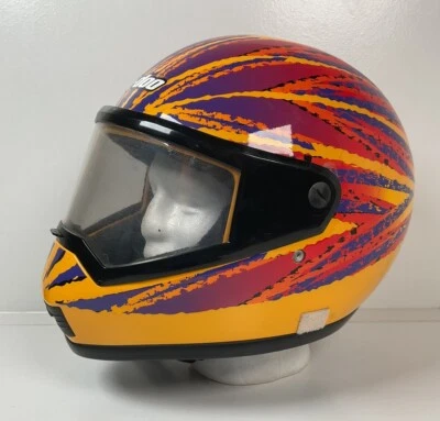 Vintage Ski-Doo Yellow Snowmobile Helmet XL Full Face - Image 1 of 4