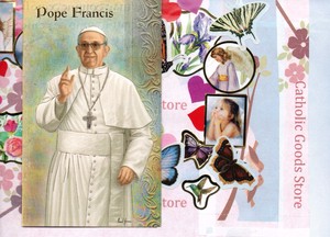 Pope Francis - Biography, prayer, Feast Day, etc... Folder Card 