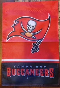Tampa Bay Buccaneers 12 X 18 Inches Double Sided NFL Football Garden Flag - Picture 1 of 3