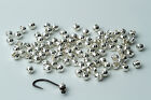 25 Tungsten Slotted Disco Fly Tying Beads / Silver - 5/32"