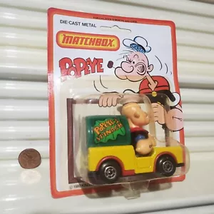 Lesney Matchbox King Features 1980 CS13A POPEYE'S SPINACH WAGON NU on NrMINTCard - Picture 1 of 6