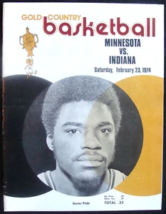FEB 23, 1974 MINNESOTA GOPHERS V. INDIANA BASKETBALL GAME PROGRAM - DEXTER PRIDE - Foto 1 di 10