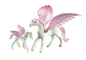 Playmobil Set 6461 Pegasus and Foal Horse Purple Wings Girls Fairy retired addon - Picture 1 of 6