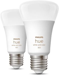 Philips Hue White & Color Ambiance Connected LED Bulbs E27, 60W Equivalent,