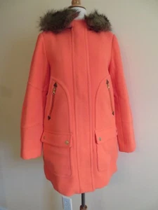 NEU J.CREW CHATEAU PARKA AUS STADIONSTOFF, G9093 GRÖSSE 8, NEON TANGELO 365 $ - Bild 1 von 5