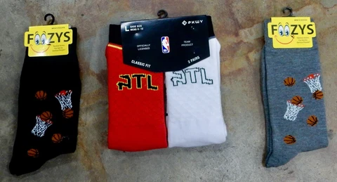 Atlanta Hawks Trae Young 4 Pack NBA Socks Jersey Home Away Basketball Foozys Cover