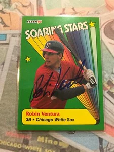 1990 Fleer Stars Robin Ventura Auto Signed COA Tri-Star White Sox - Picture 1 of 3