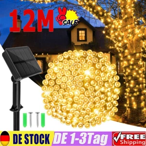Solar Weihnachtsbeleuchtung Außen 120 LED Solar Lichterkette Aussen Wasserfest - Bild 1 von 21