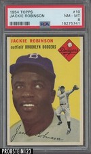 1954 Topps #10 Jackie Robinson Brooklyn Dodgers HOF PSA 8 " LOOKS NICER "