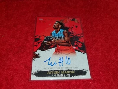 2021-22 TOPPS INCEPTION OVERTIME JAYLEN MARTIN RC RED AUTO CARD 05/75 - Image 1 of 2