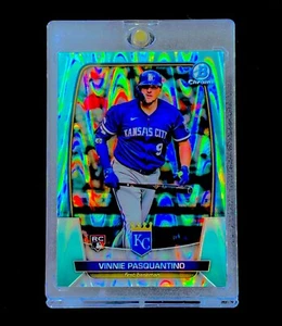 VINNIE PASQUANTINO ROOKIE RARE BLUE WAVE REFRACTOR HOLO RC Non Auto KANSAS CITY - Picture 1 of 4
