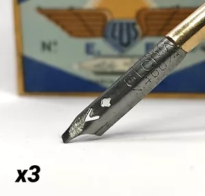 x3 LUS No. 400 / 4 Penna Gloria Pen Nib Broad Script & Italics Calligraphy - Picture 1 of 5