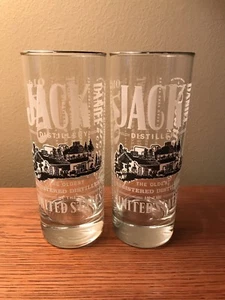 Jack Daniels alte Nr. 7 Tennessee Whiskey Longdrinkgläser geätzt Silberrand 2 - Bild 1 von 7