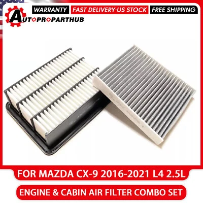 Комбинированный комплект воздушных фильтров двигателя и салона для Mazda CX-9 2016-2021 L4 2,5 л - Изображение 1 из 4