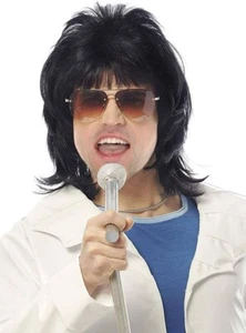 Freddie Mercury Perücke | Queen Kostüm Accessoire 80er Rockstar - Bild 1 von 16