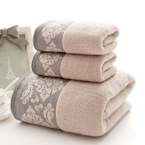 Household towel and bath towel set, pure cotton jacquard face wipe, 3-piece set