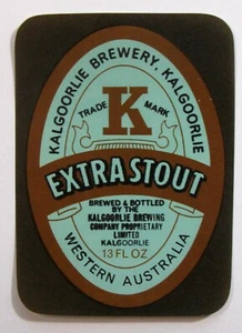 Kalgoorlie Brewing Company etichetta birra EXTRA STOUT AUSTRALIA 13 oz - Foto 1 di 1