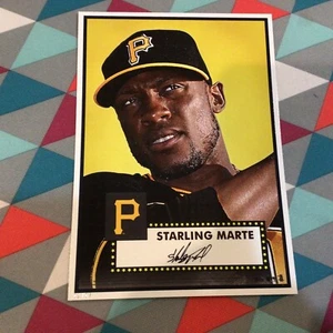 Starling Marte #313 Pirates 41/49 hergestellt 2015 Topps '52 Tribute Gold 5x7 1952 - Bild 1 von 2