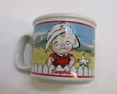 Vintage 2001 Houston Harvest Campbells Soup Kids on The Farm Scene Mug Cup Bowl - Image 1 of 4