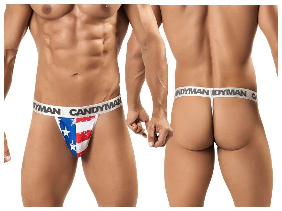 CandyMan 99154 Patriotic Thong Multi-colored - Image 1 of 4
