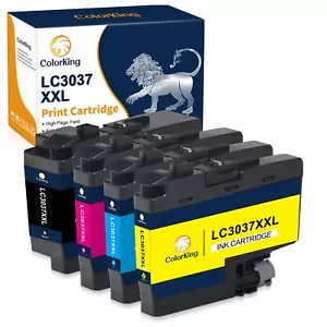 4Pcs LC3037 Ink Cartridge for Brother MFC-J5845DW MFC-J5945DW MFC-J6545DW w/chip - Picture 1 of 6
