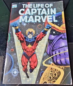 1ST PRINT The Life of Captain Marvel TPB 1990 THANOS Starlin Fast UK shipping - Picture 1 of 5