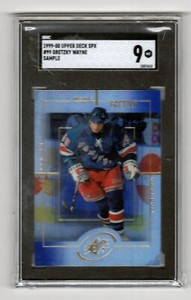 1999-00 Upper Deck SPX Wayne Gretzky 99 Sample  SGC 9