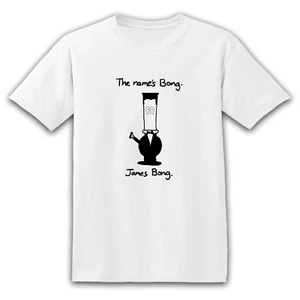 The Names Bong, James Bong T-Shirt, stylische Streetwear, tolles lustiges Kiffer T-Shirt - Bild 1 von 2