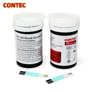 50 tiras reactivas medidoras de glucosa en sangre para CONTEC KH-100 metros mg/dL mmol/L - Imagen 1 de 5