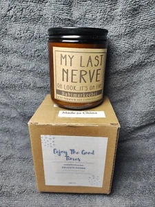 Scented Candle Natural Soy Wax Essential Oil My Last Nerve 10oz Gift For Her - Picture 1 of 8