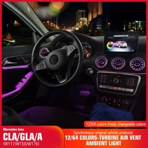 Air Vents LED Ambient Light 64 Colors App For Mercedes Benz CLA-Class W117 W156 - Bild 1 von 17