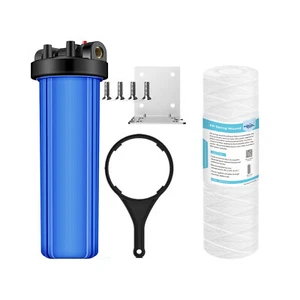 Sistema de carcasa de filtro de agua azul grande de 20 pulgadas para toda la casa filtración de heridas de cadena - Imagen 1 de 14