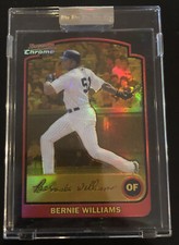 2003 Bowman Chrome #69 BERNIE WILLIAMS Gold Uncirculated Refractor #d 141/170!