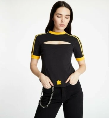 Adidas x Paolina Russo 3-stripe T Shirt Top RRP £50 - Image 1 of 4