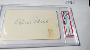 Elmer Flick  signed Index Card PSA Certified (3)