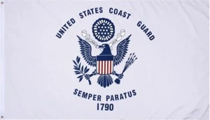 United States Coast Guard White Military Flag 3x5 w/ Grommets New!! - Picture 1 of 2