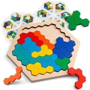 Wooden Tangram Puzzle Montessori Toy for Kids Learning & Thinking Development - Picture 1 of 26