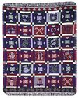 Simply Home Christmas Patchwork Afghan Throw Blanket 48" x 60" NEW