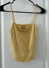 Urban Outfitters Bdg Ruffle Crop Tank Top Mustard Yellow Size Small