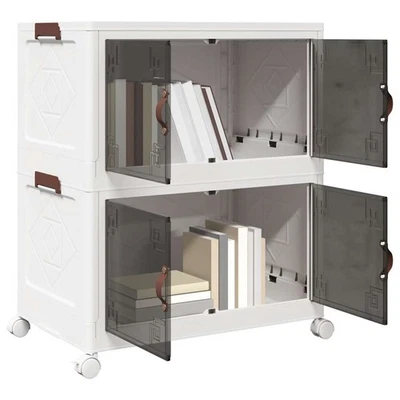 Scatola Portaoggetti Impilabile con Ruote 75 L 64x40x41 cm vidaXL - Immagine 1 di 4