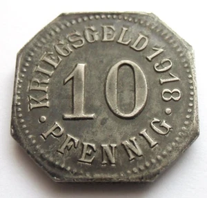 (580)RARE NOTGELD COIN 10 PFENNIG - 1918 - CITY OF SIGMARINGEN - Picture 1 of 2