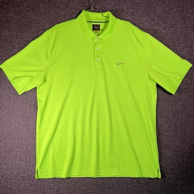 Greg Norman Tasso Elba 5 Iron Golf Polo Shirts Mens Size XL Lime Green Play Dri - Image 1 of 4