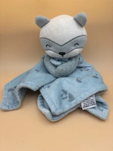 Modern Moments Raccoon Lovey Mini Blankie Security Blanket Blue Mushroom - Picture 1 of 4
